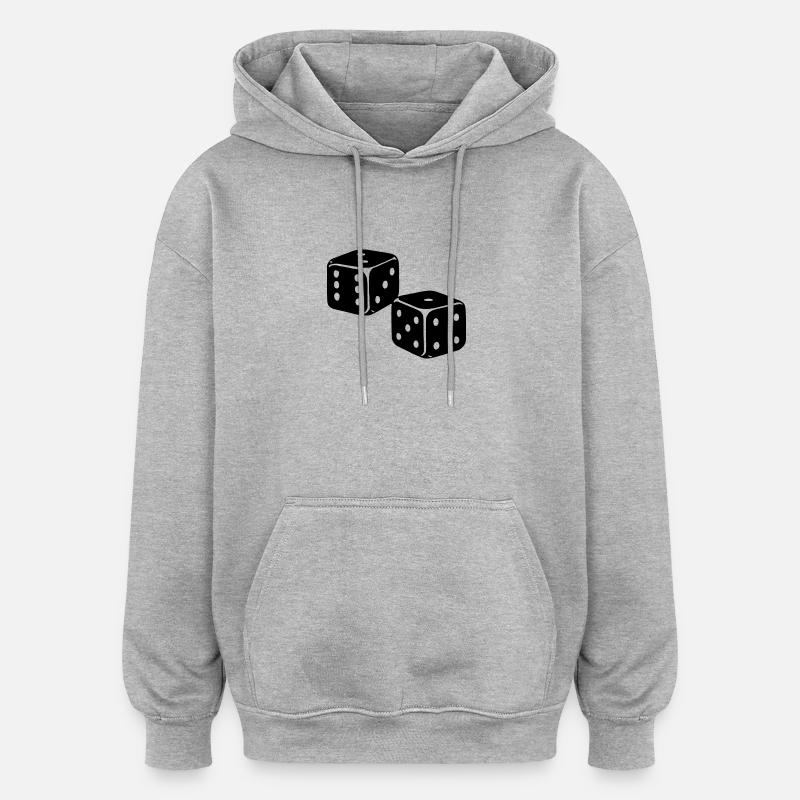 cubes - Sweat à capuche oversize unisexe - gris chiné