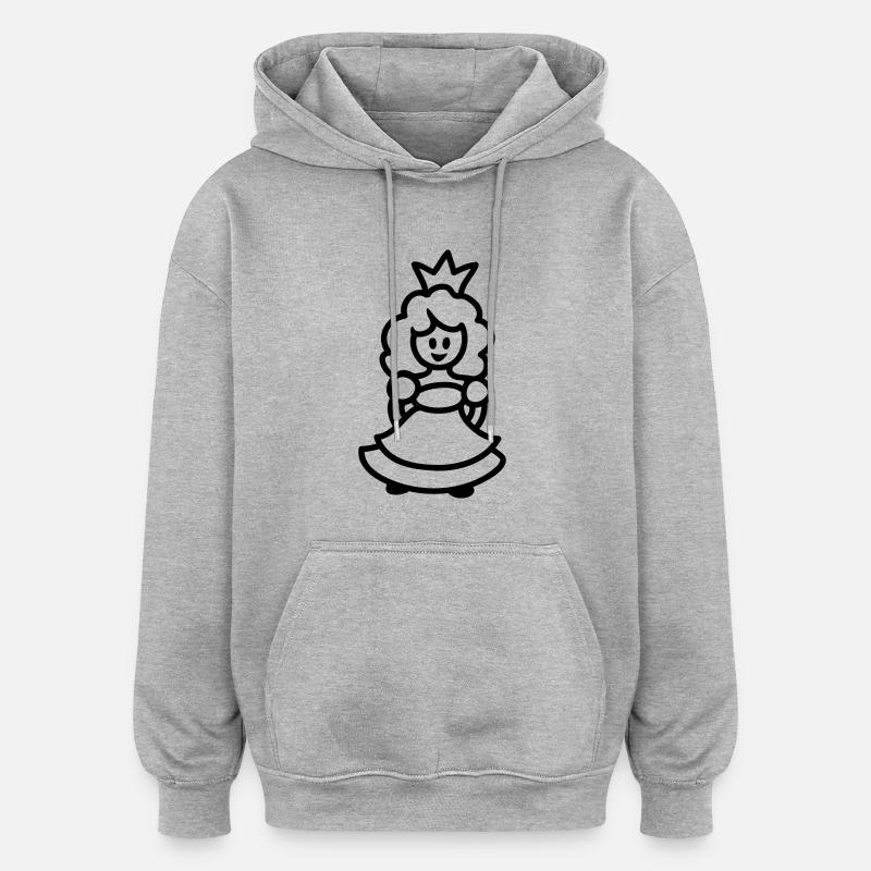 Princess - Ligne - Sweat à capuche oversize unisexe - gris chiné