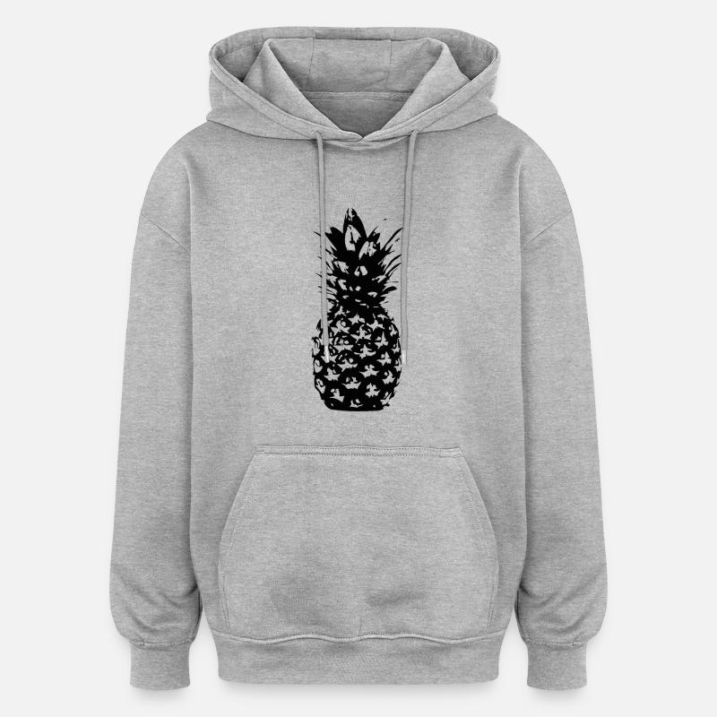 ananas - Sweat à capuche oversize unisexe - gris chiné