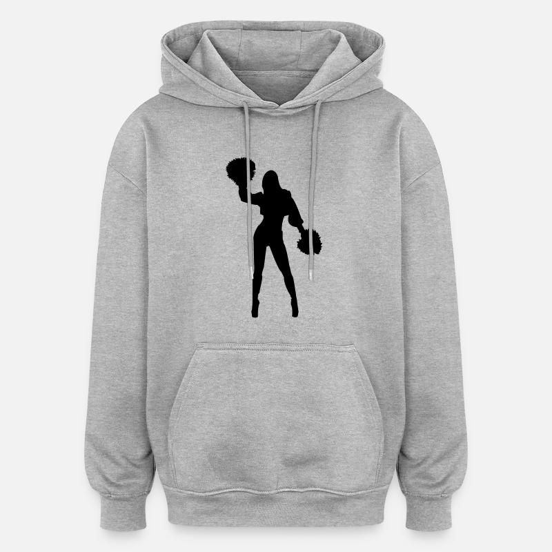 cheerleading - Sweat à capuche oversize unisexe - gris chiné