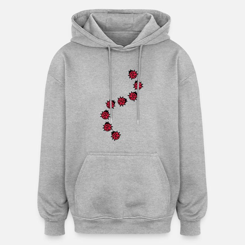 Ladybug - Oversized Unisex Hoodie - heather grey
