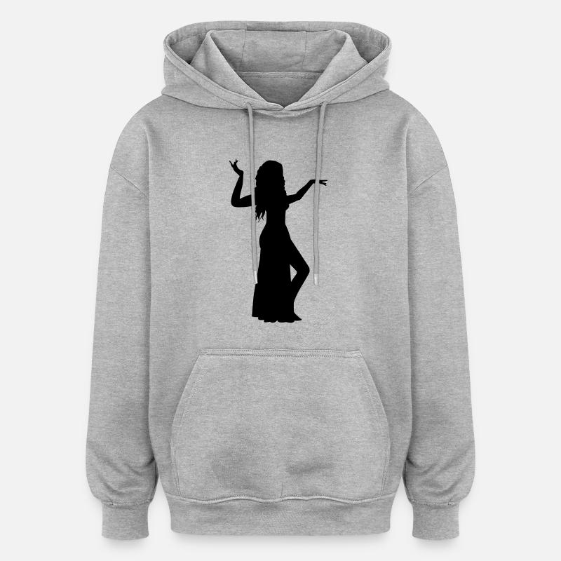 Belly dance - Sweat à capuche oversize unisexe - gris chiné