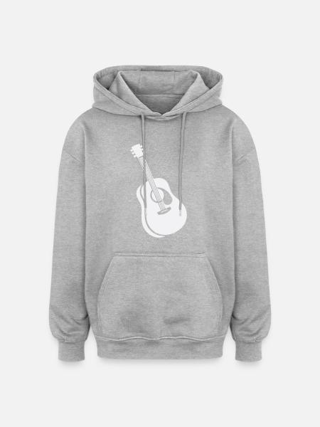 gitarre - Oversized Unisex Hoodie - Grau meliert