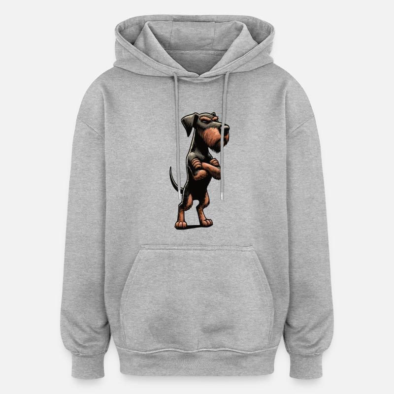 German Wirehaired German Wirehaired Owner - Oversized Unisex Hoodie - heather grey