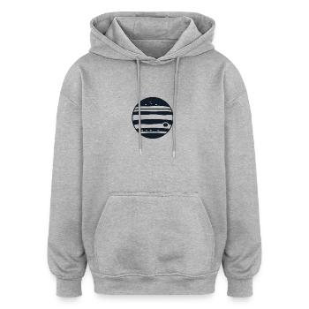 Planet Jupiter - Oversized Unisex Hoodie - Grau meliert - Vorne - Noah (186cm)