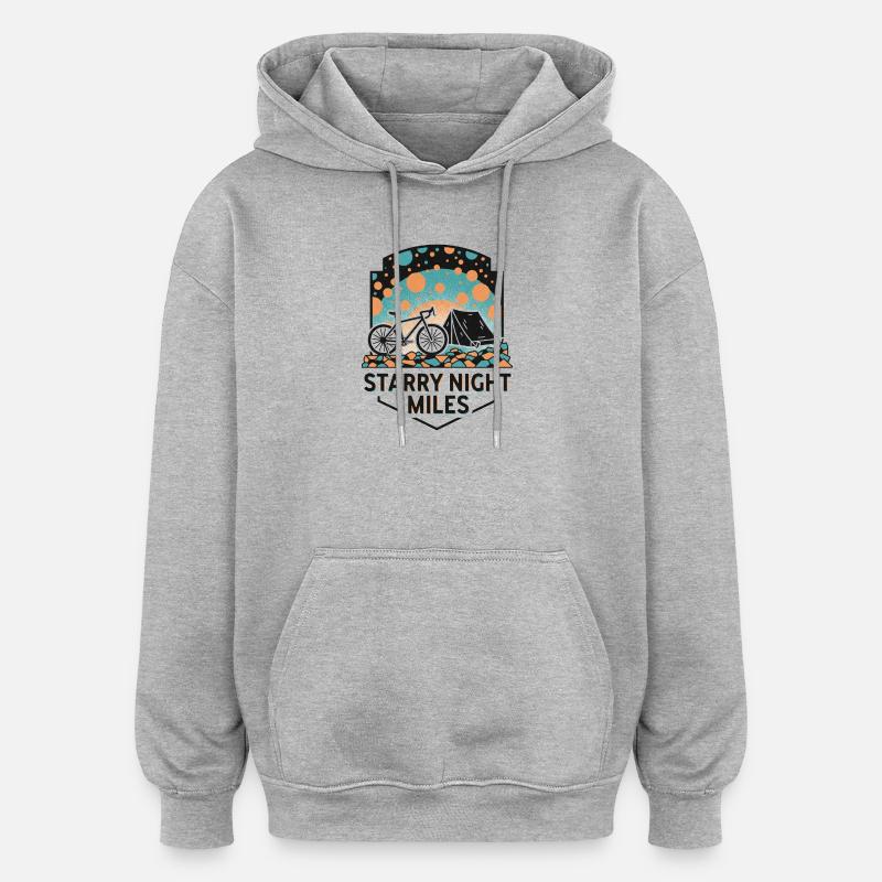 Art Riso de Gravel Night Miles - Sweat à capuche oversize unisexe - gris chiné