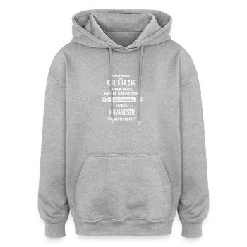 Hund Glueck HAVANESER 1 - Oversized Unisex Hoodie - Grau meliert - Vorne - Noah (186cm)