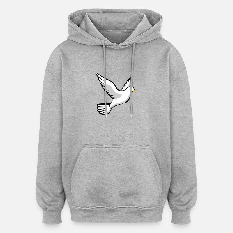 dove93 - Sweat à capuche oversize unisexe - gris chiné