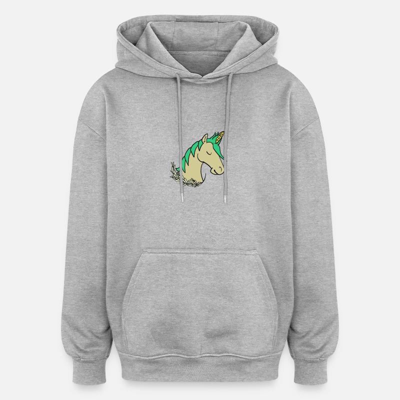 Uni-Mais - Oversized Unisex Hoodie - Grau meliert