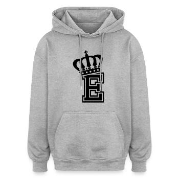 Buchstabe E - Oversized Unisex Hoodie - Grau meliert - Vorne - Noah (186cm)