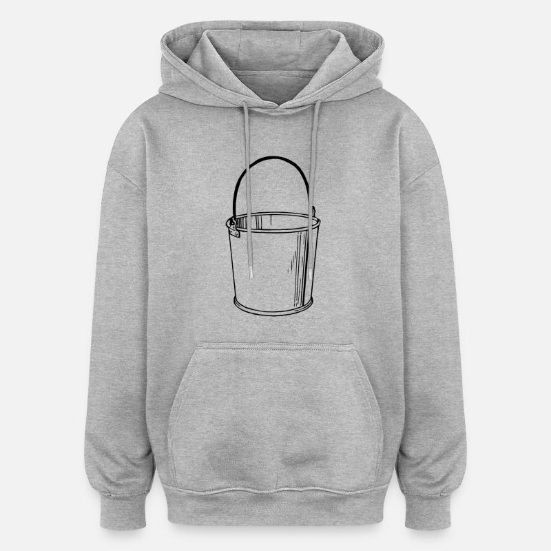 Eimer - Oversized Unisex Hoodie - Grau meliert