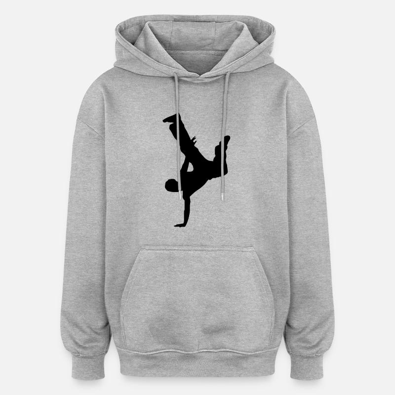 dancer - Sweat à capuche oversize unisexe - gris chiné