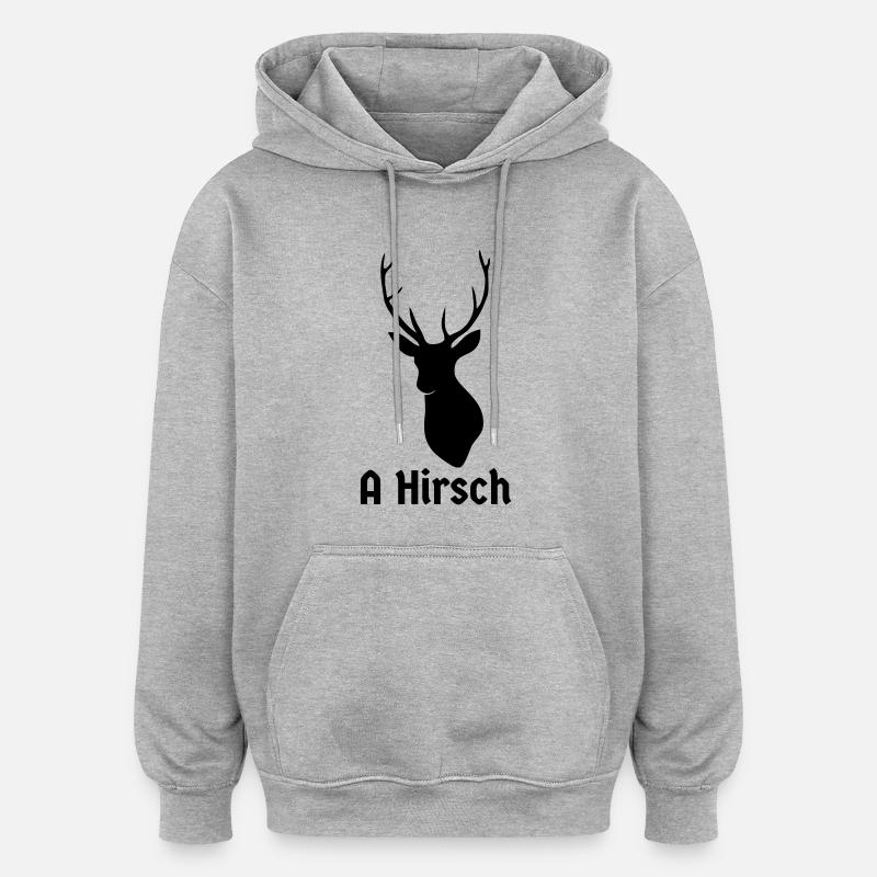 A Hirsch - Oversized Unisex Hoodie - heather grey