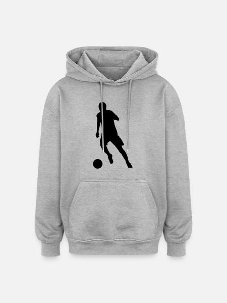 Fussball Soccer Football - Oversized Unisex Hoodie - Grau meliert
