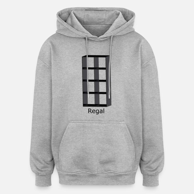 Regal - Oversized Unisex Hoodie - Grau meliert