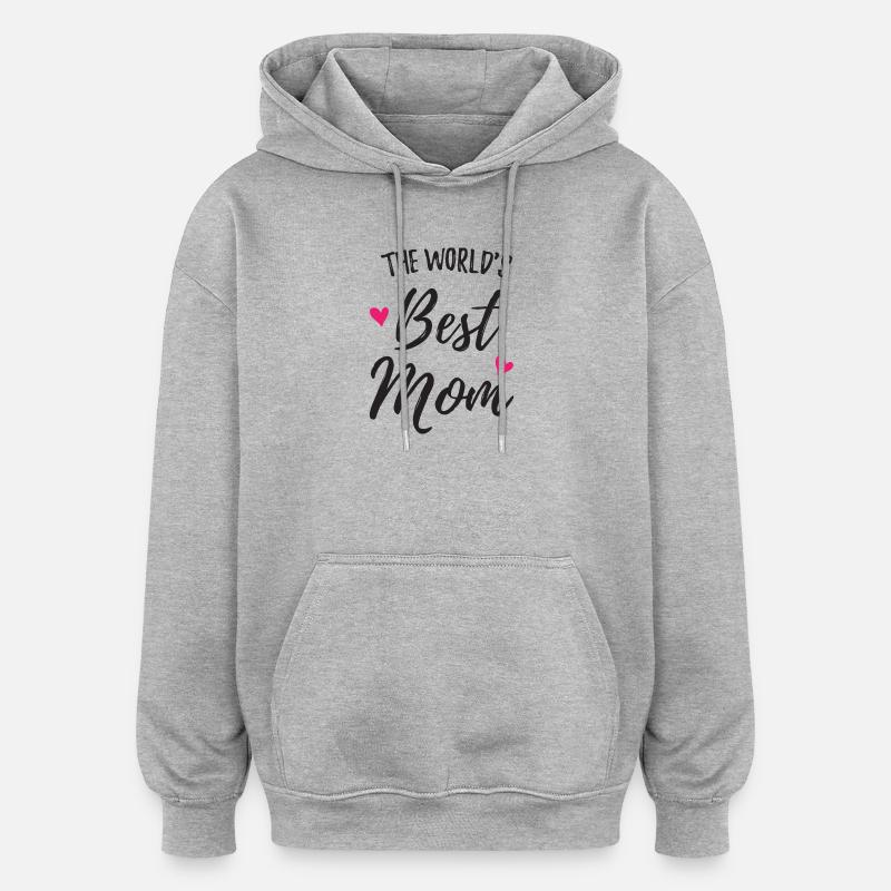 Die beste Mutter der Welt - Oversized Unisex Hoodie - Grau meliert