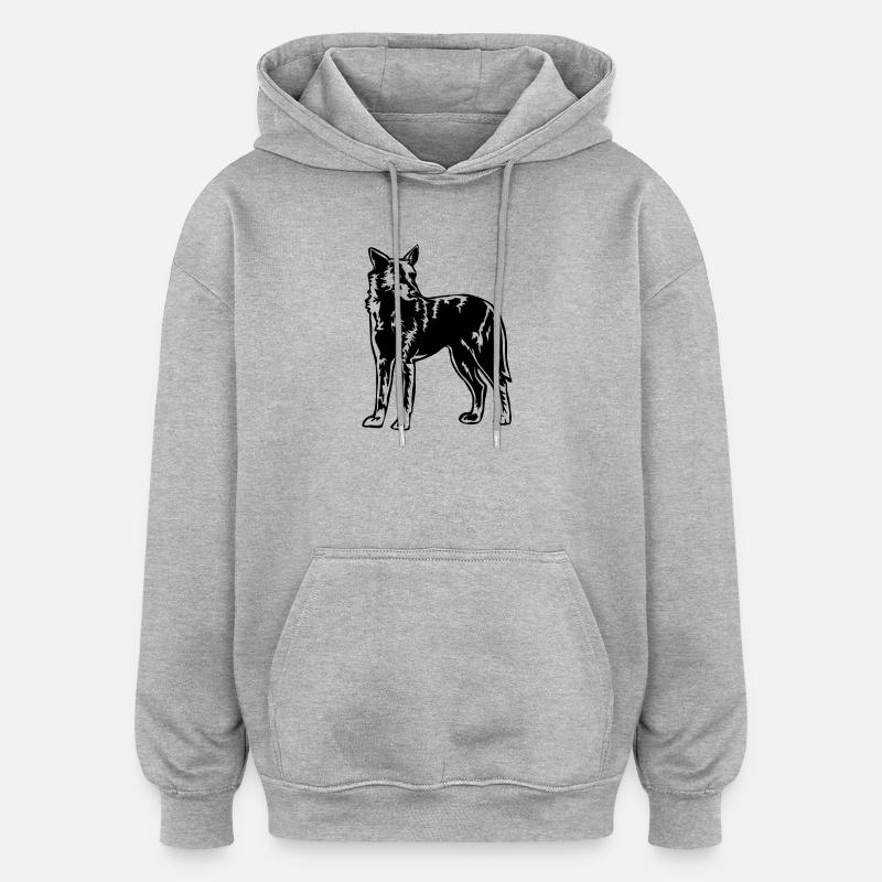 Hollandse Herder - Sweat à capuche oversize unisexe - gris chiné