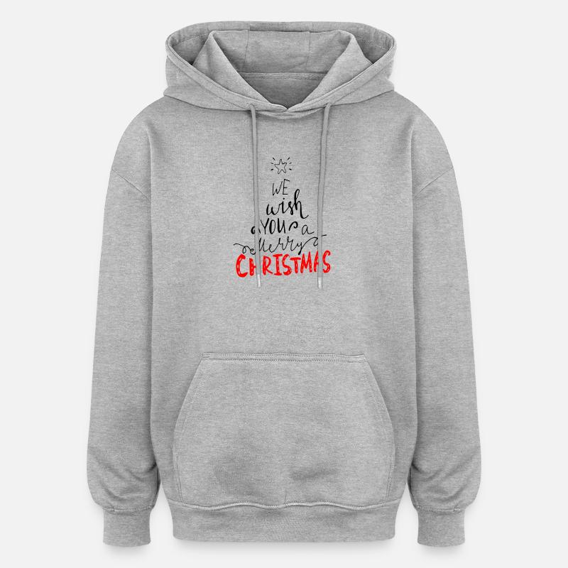 Joyeux Noël - Sweat à capuche oversize unisexe - gris chiné