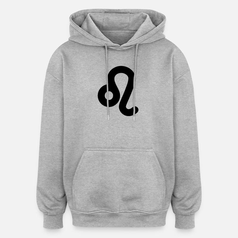 Sternzeichen Löwe - Oversized Unisex Hoodie - Grau meliert