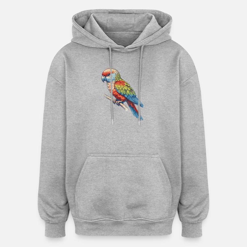 Papagai - Oversized Unisex Hoodie - Grau meliert