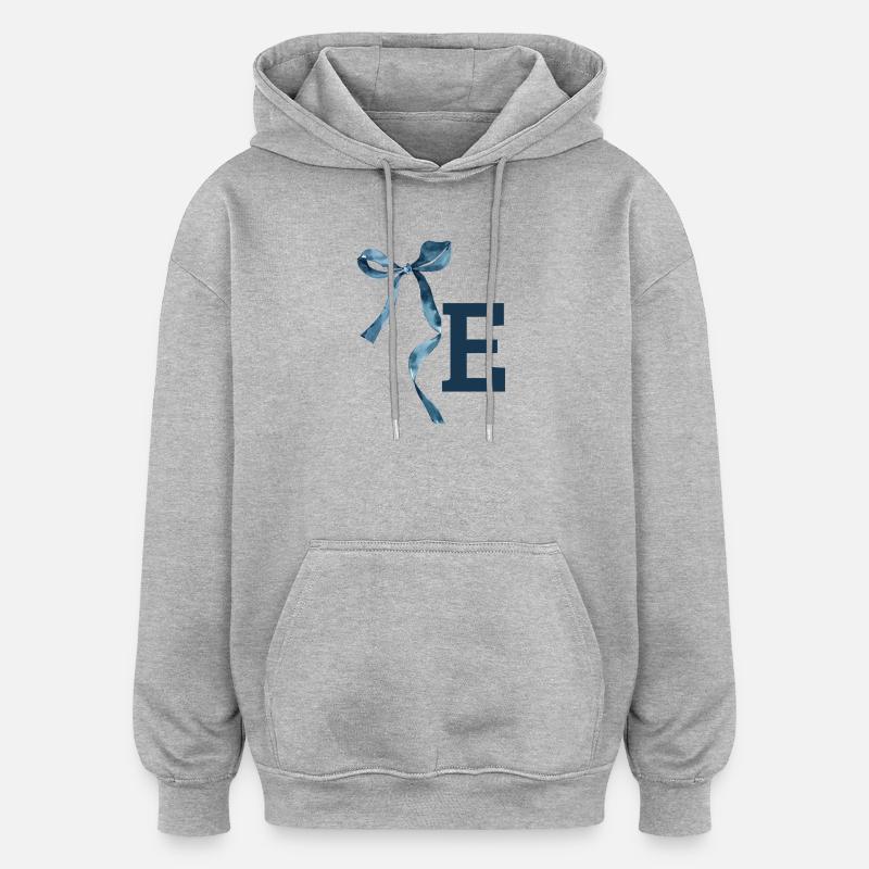 Monogram and gift idea - Oversized Unisex Hoodie - heather grey