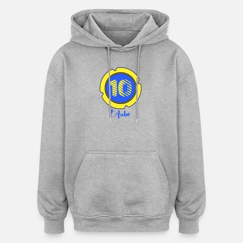 Logo des Departements Aube 10 - Oversized Unisex Hoodie - Grau meliert