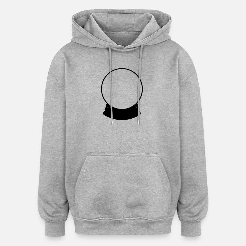 Boule de cristal - Sweat à capuche oversize unisexe - gris chiné