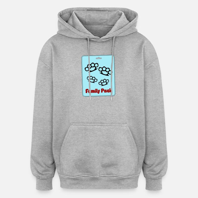 Meute familiale - Sweat à capuche oversize unisexe - gris chiné