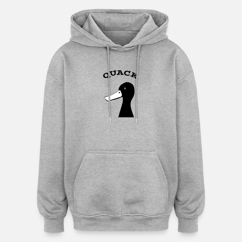 Canard - Sweat à capuche oversize unisexe - gris chiné