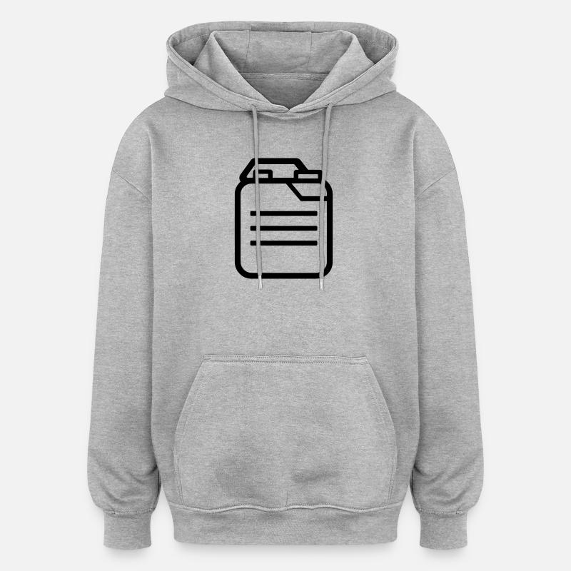 bidon  - Sweat à capuche oversize unisexe - gris chiné