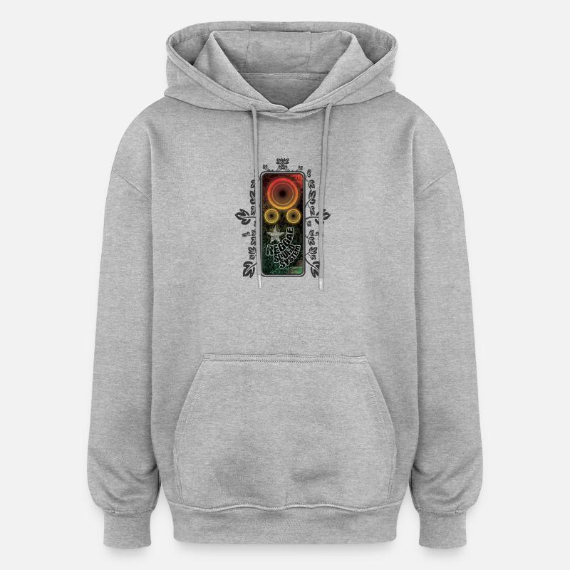 Brillance du système de son reggae - Sweat à capuche oversize unisexe - gris chiné