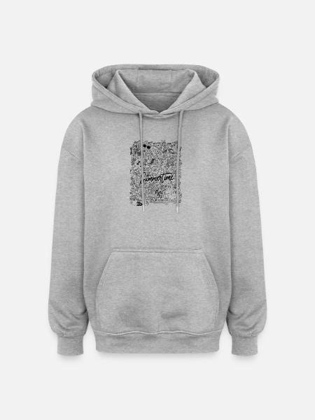 Summertime - Oversized Unisex Hoodie - heather grey