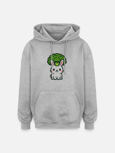 Bro-Bunny - Oversized Unisex Hoodie - heather grey