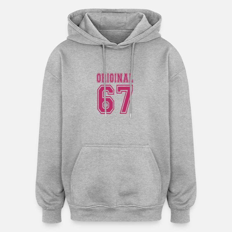 Original 1967 - Sweat à capuche oversize unisexe - gris chiné