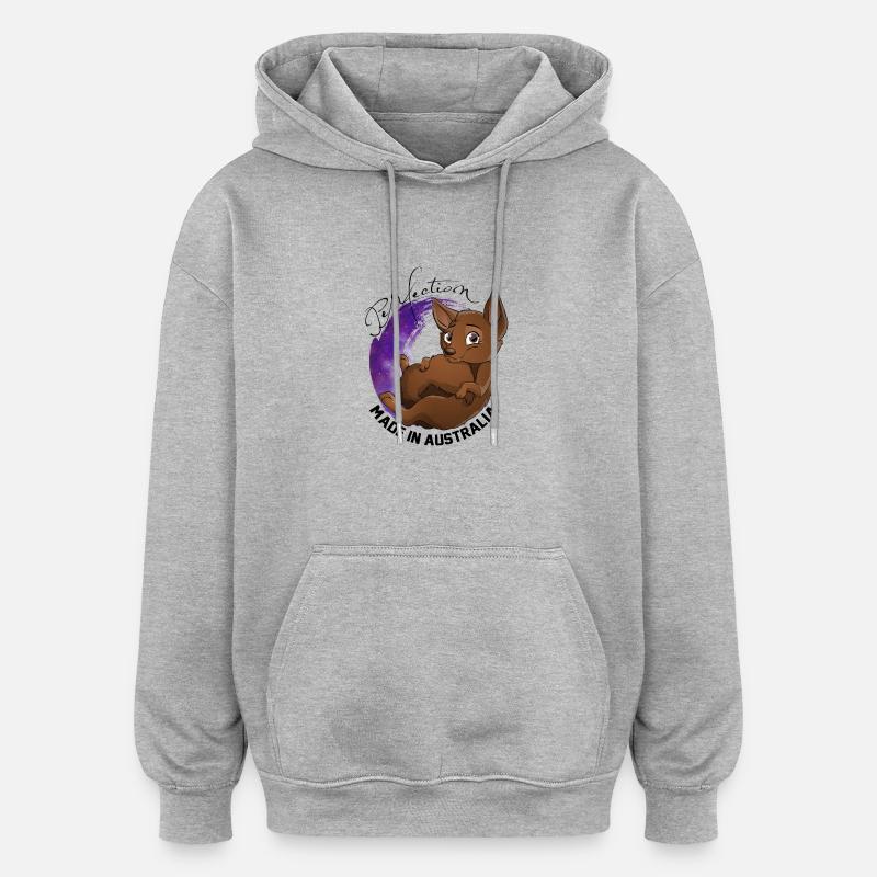 Kelpie Galaxie - Chocolat - Sweat à capuche oversize unisexe - gris chiné