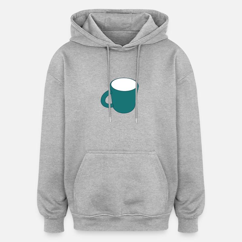 Tasse à café vide - Sweat à capuche oversize unisexe - gris chiné