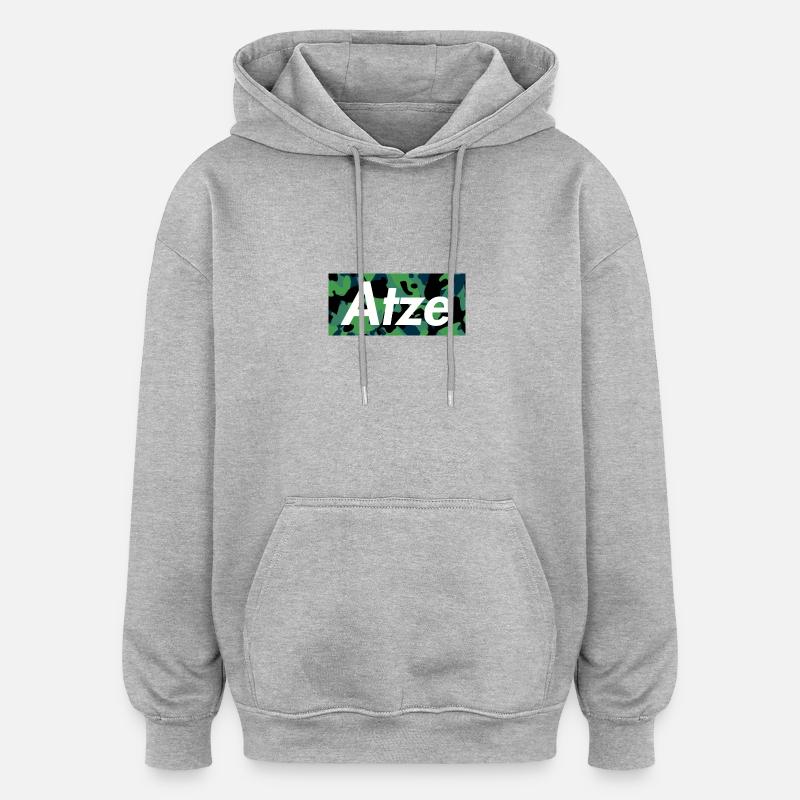 Camouflage Atze v1 - Sweat à capuche oversize unisexe - gris chiné