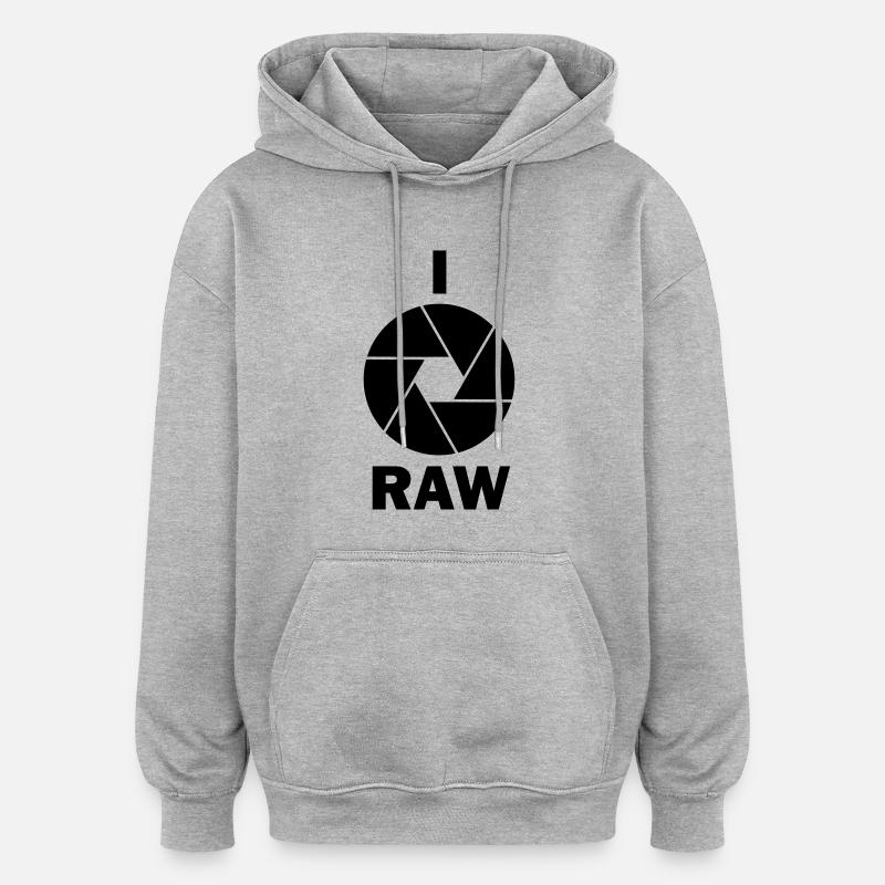 Blende RAW - Oversized Unisex Hoodie - Grau meliert