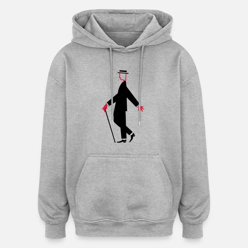 Elegance - Oversized Unisex Hoodie - Grau meliert