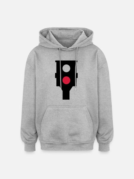 Blitzer - Oversized Unisex Hoodie - Grau meliert