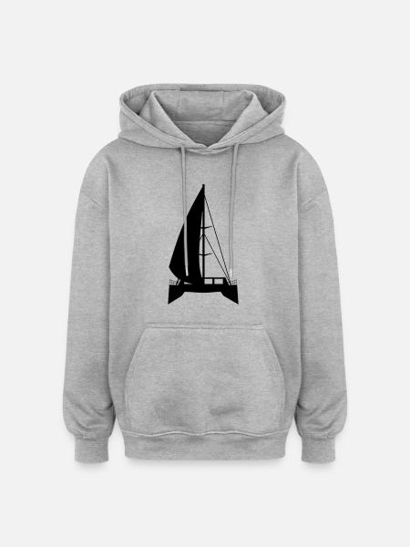 Katamaran_Lagoon_Style - Oversized Unisex Hoodie - Grau meliert