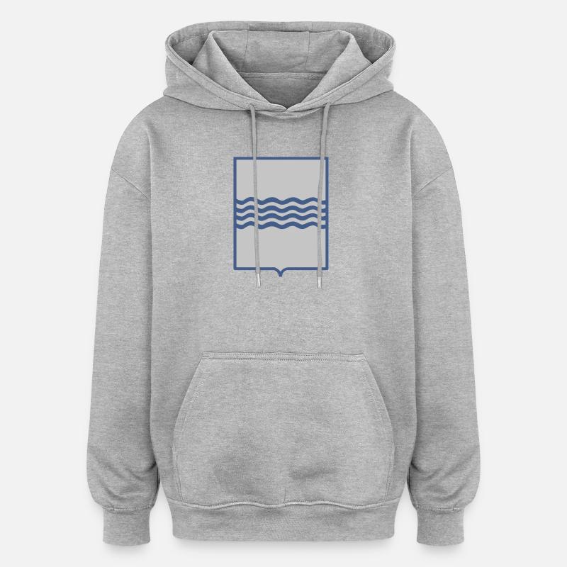 Basilicate Italie - Sweat à capuche oversize unisexe - gris chiné