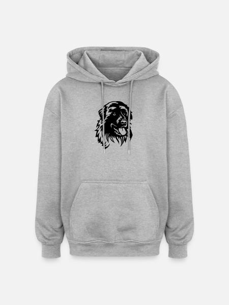 Estrela Mountain Dog Head - Oversized Unisex Hoodie - heather grey