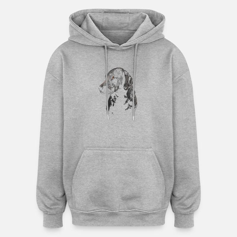 Labrador - Sweat à capuche oversize unisexe - gris chiné