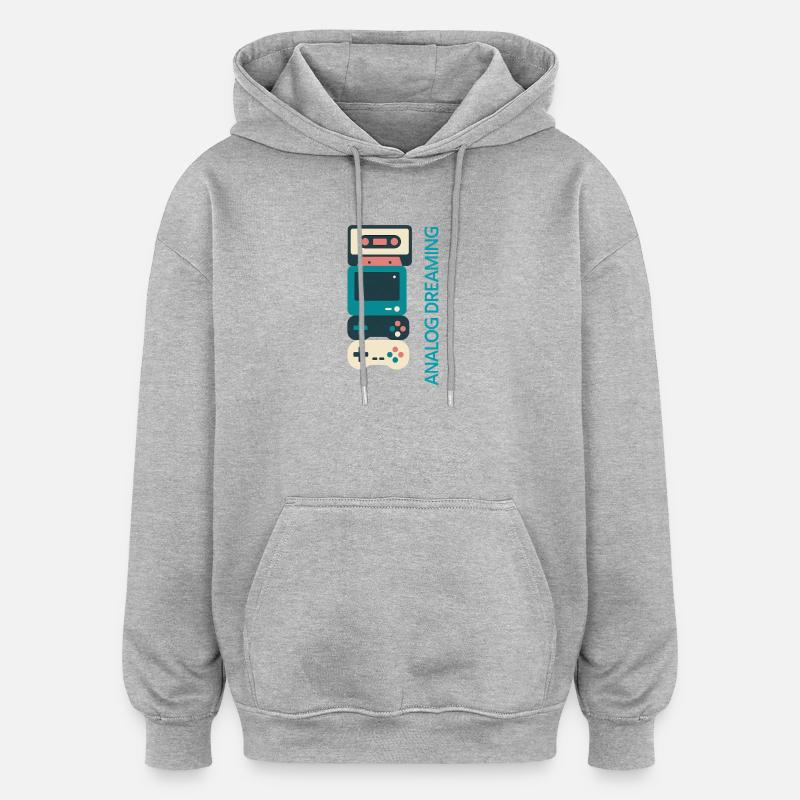 Analog Dreaming Console Stack - Oversized Unisex Hoodie - heather grey