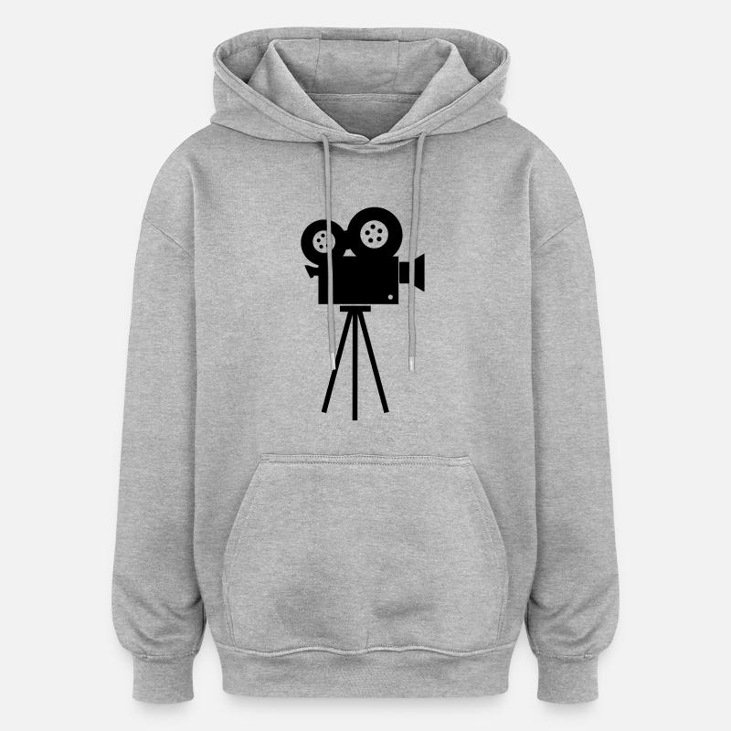 Caméra - Sweat à capuche oversize unisexe - gris chiné