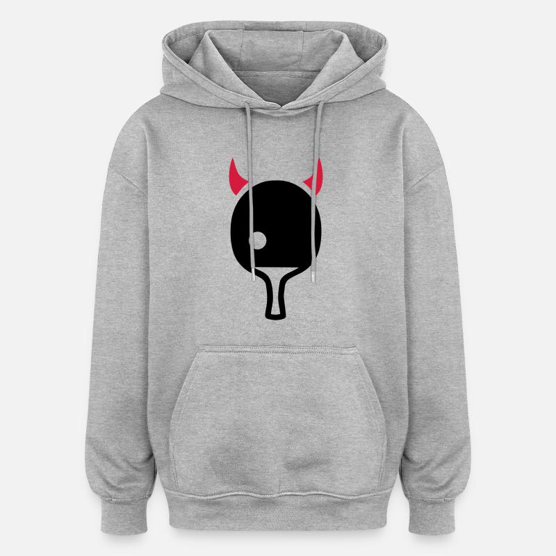Ping Pong Devil - Oversized Unisex Hoodie - heather grey
