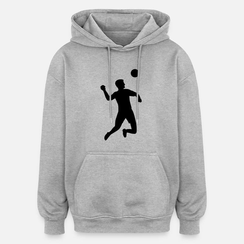 Faustball - Oversized Unisex Hoodie - Grau meliert