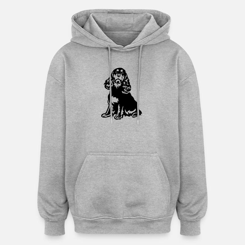 Cocker Spaniel - Oversized Unisex Hoodie - heather grey