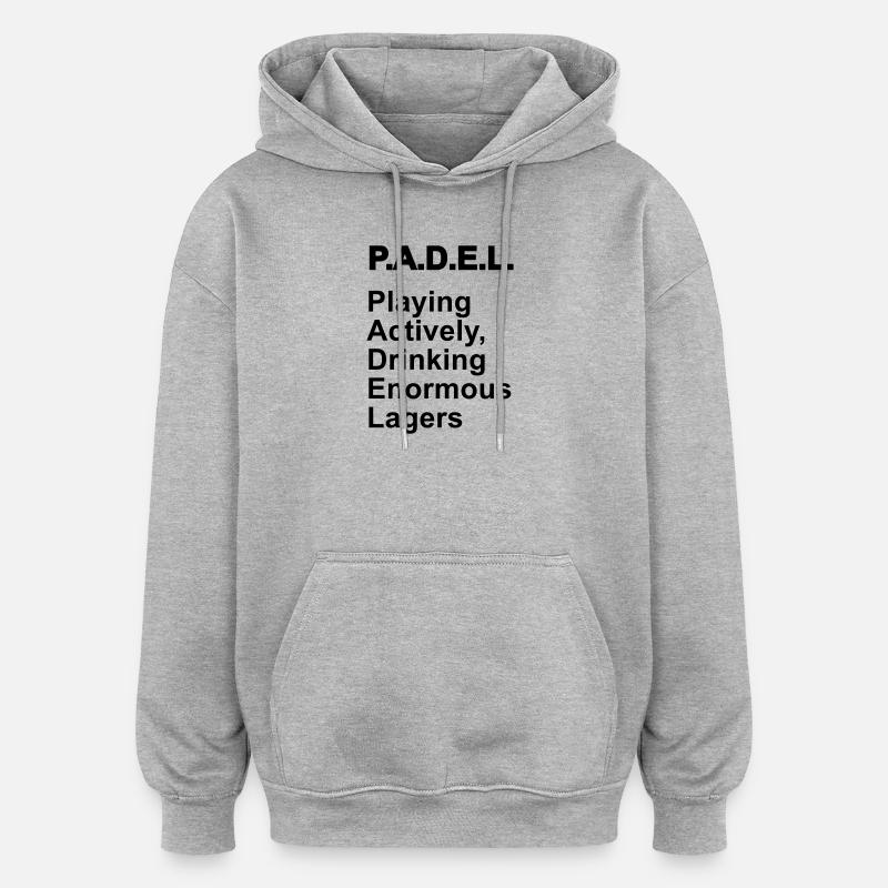 Betydningen af padel - Oversize unisex hoodie - grå meleret